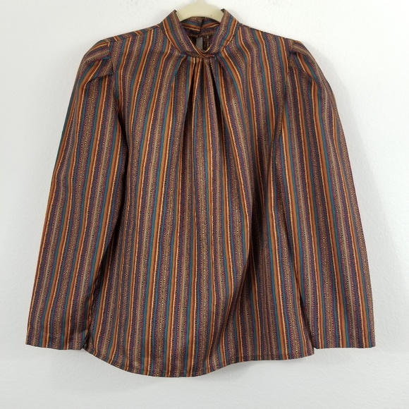 VINTAGE YOUNG TRADITIONS 2 PIECE STRIPED TOP/SKIRT - Picture 1 of 11